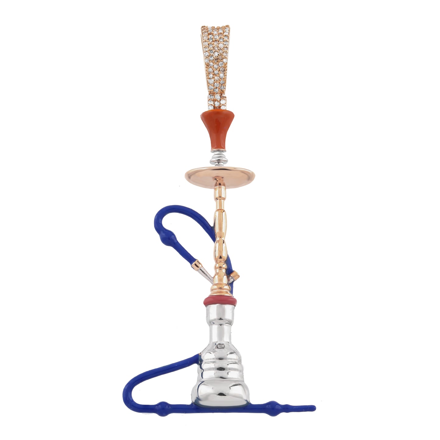 Yellow Gold Hookah Pendant