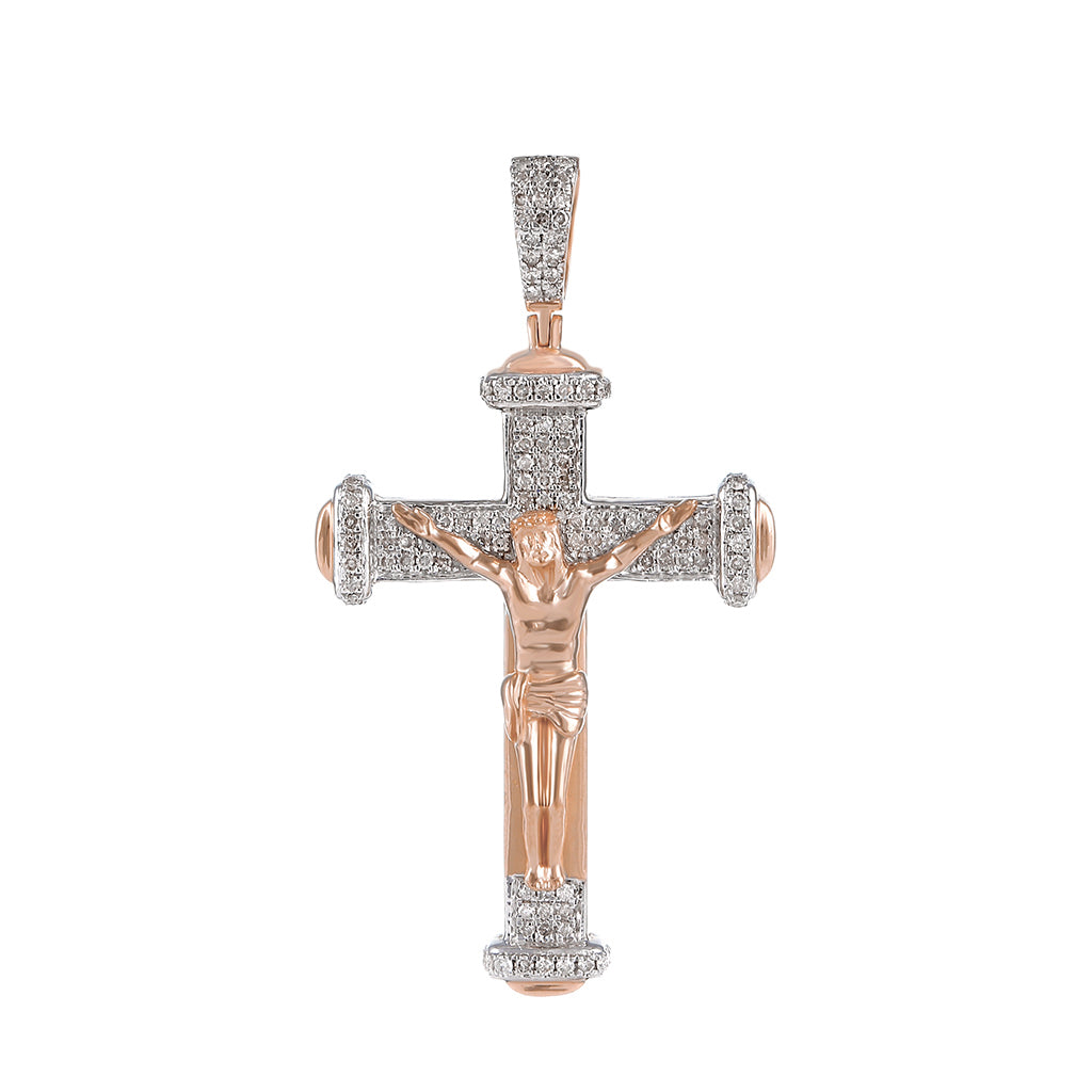 Gold Crucifix Jesus Cross Pendant by Truth Jewel