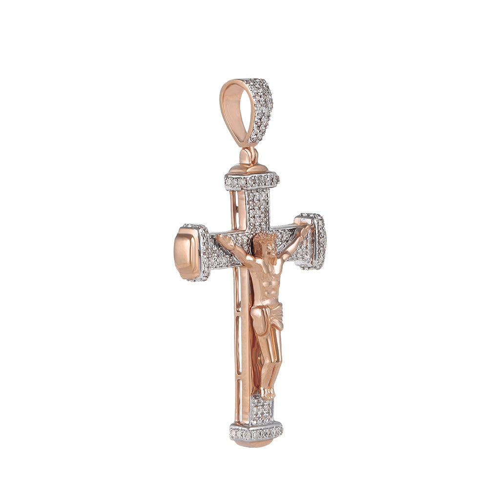Gold Crucifix Jesus Cross Pendant by Truth Jewel
