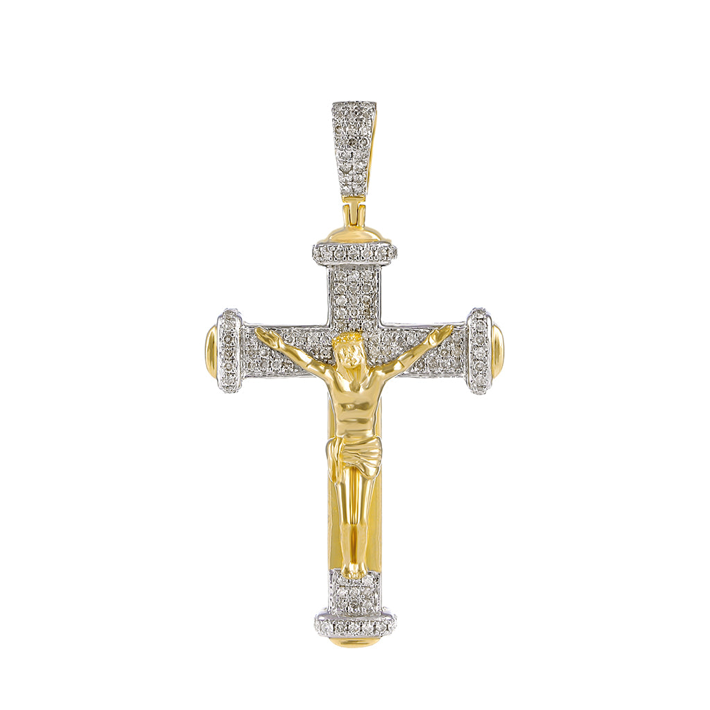 Gold Crucifix Jesus Cross Pendant by Truth Jewel