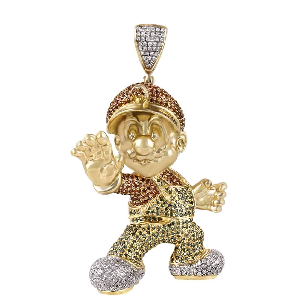 Super Mario Pendant yellow gold