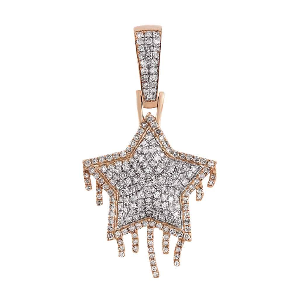 Dripping Star Diamond Pendant rose gold