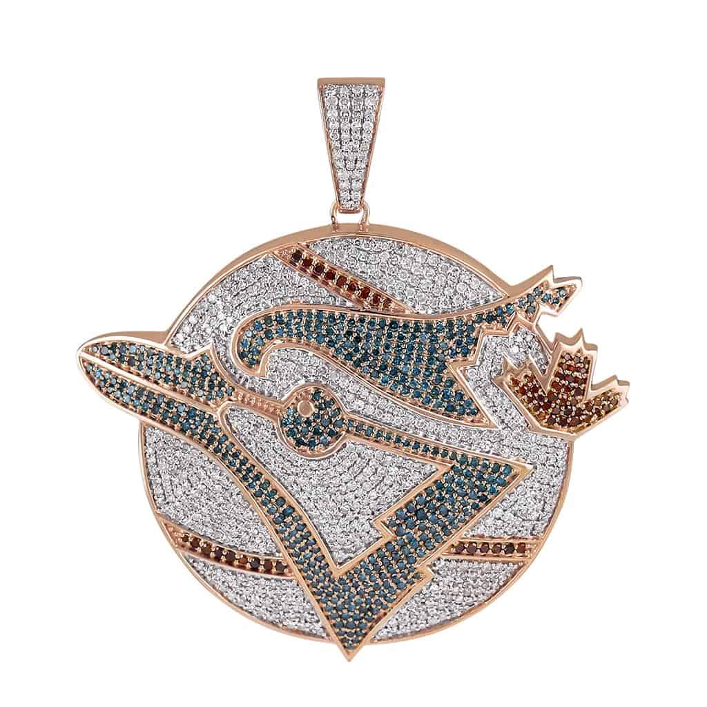 rose gold Eagle Bird Face Pendant