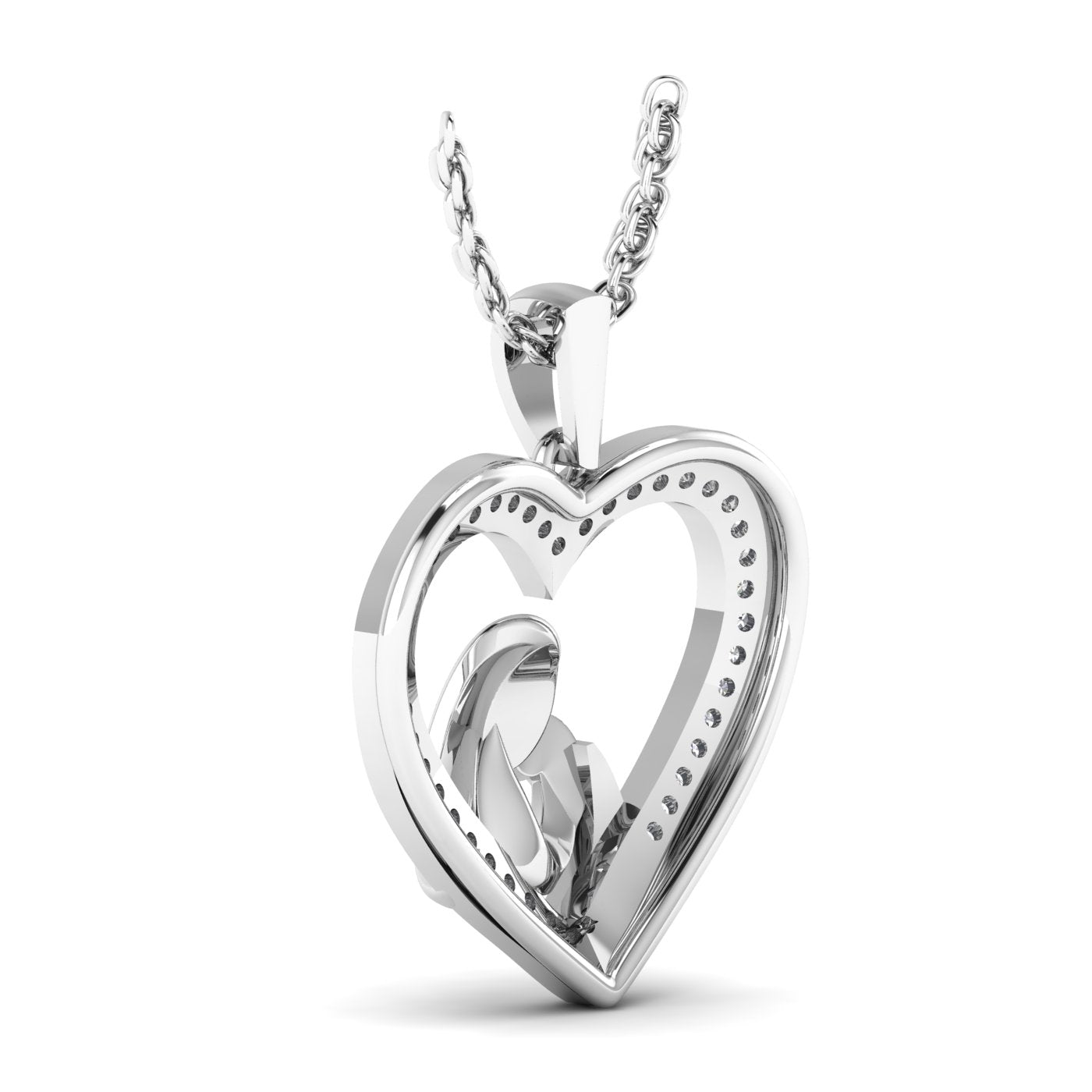 Mother and Child Heart Mother's Day Pendant by Truth Jewel