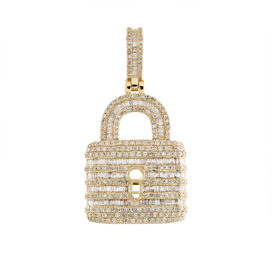 Designer Padlock Diamond Charm Pendant By Truth Jewel