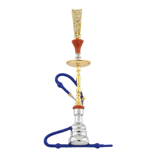 Yellow Gold Hookah Pendant