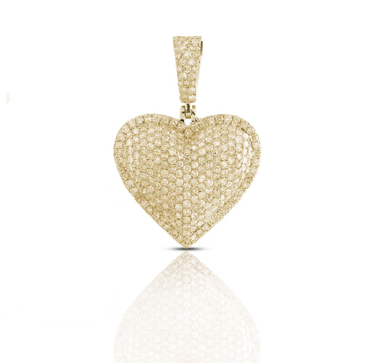 Yellow Gold Diamond Heart Pendant