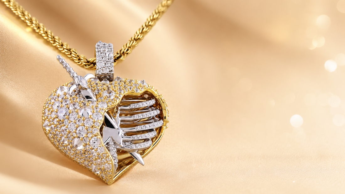 Diamond Heart Sword Pendant | The Symbol of Love That Never Breaks