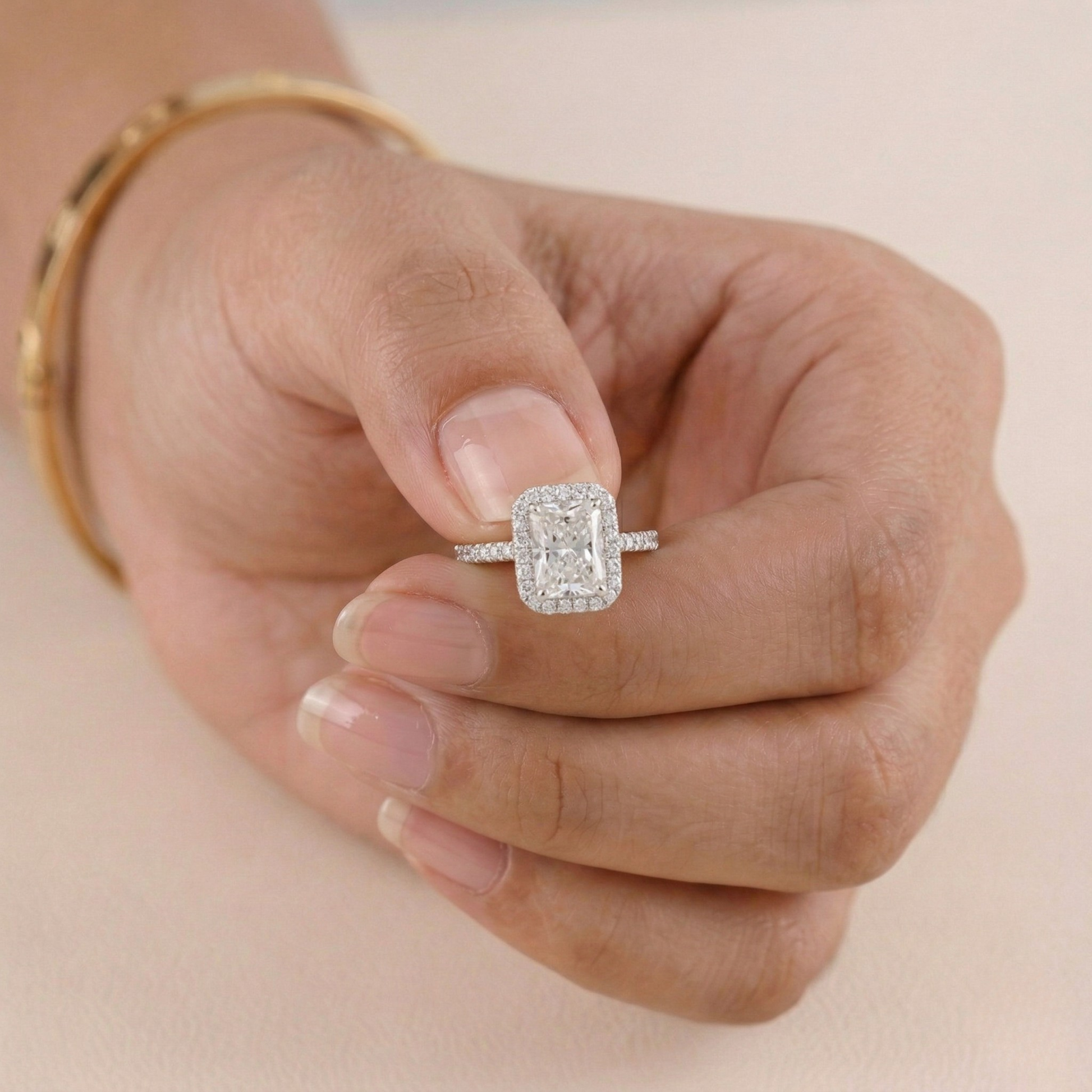 engagement ring white gold and diamond​
