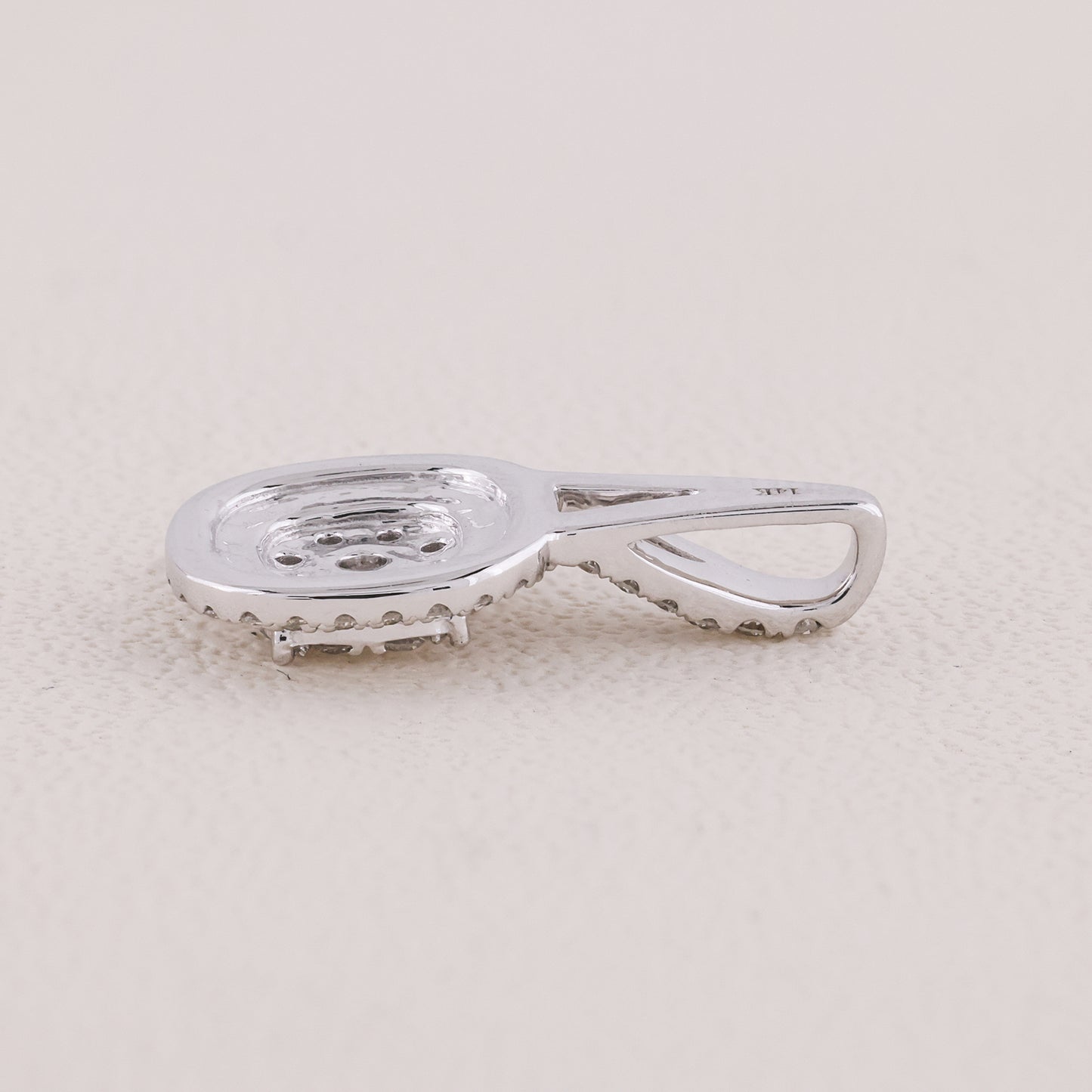 Round Lab Diamond Cluster Pendant for Women