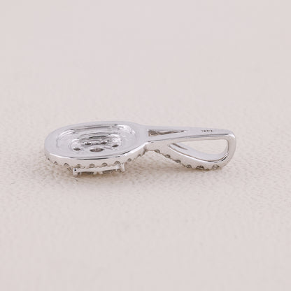 Round Lab Diamond Cluster Pendant for Women