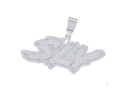 White Gold Custumized Pendant by Truth Jewel