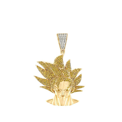 Goku Gold and Diamond Pendant From Dragon Ball