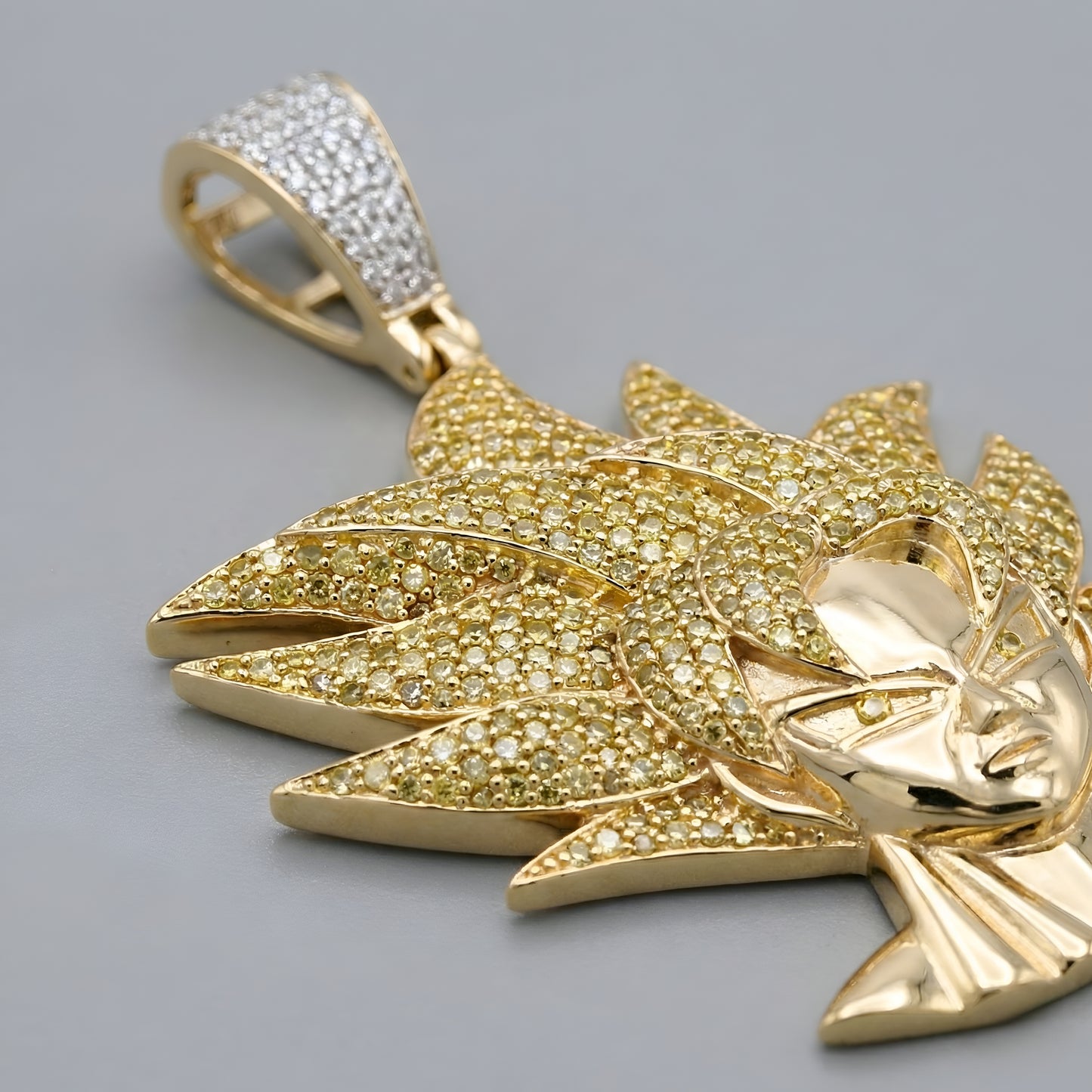 Goku Gold and Diamond Pendant From Dragon Ball