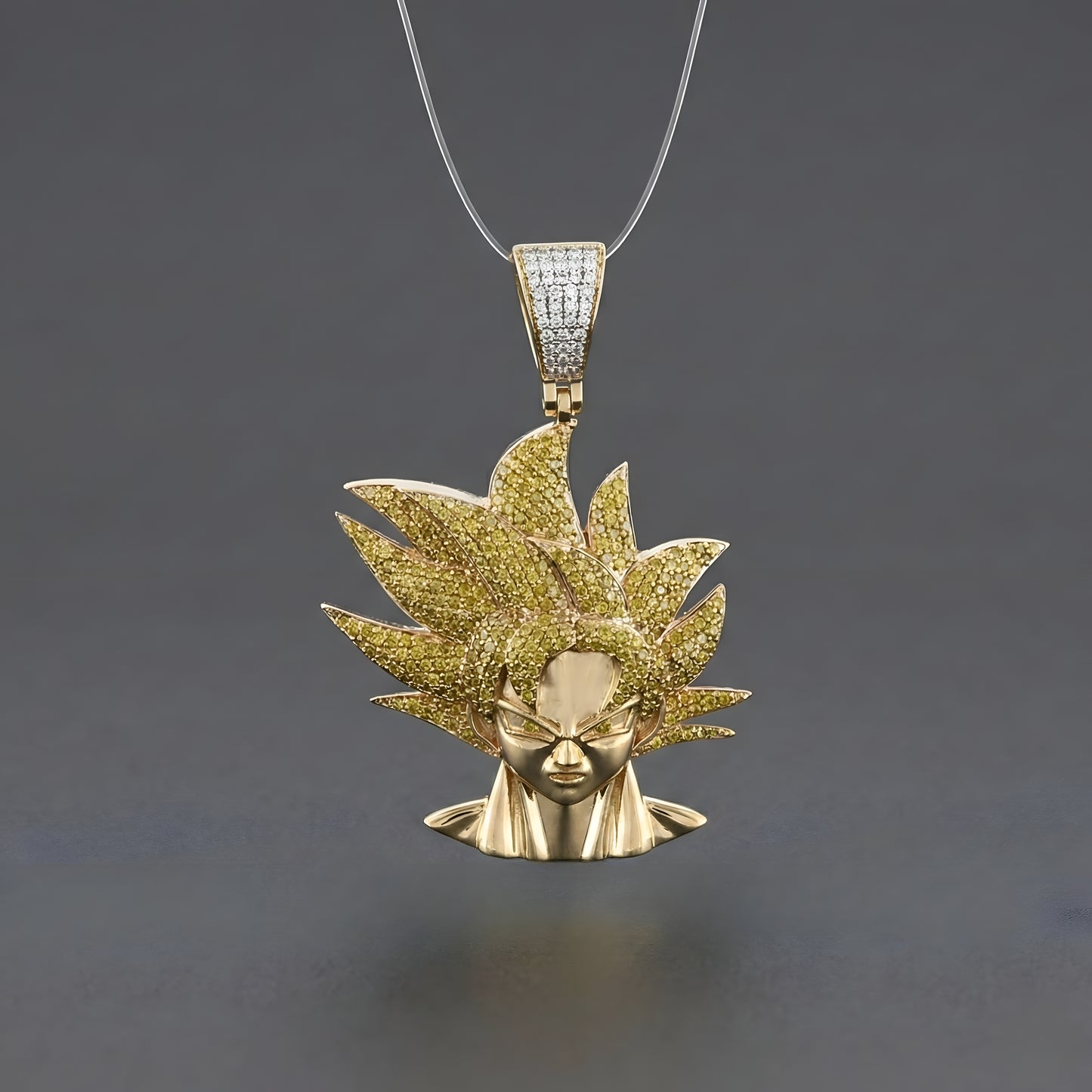 Goku Gold and Diamond Pendant From Dragon Ball