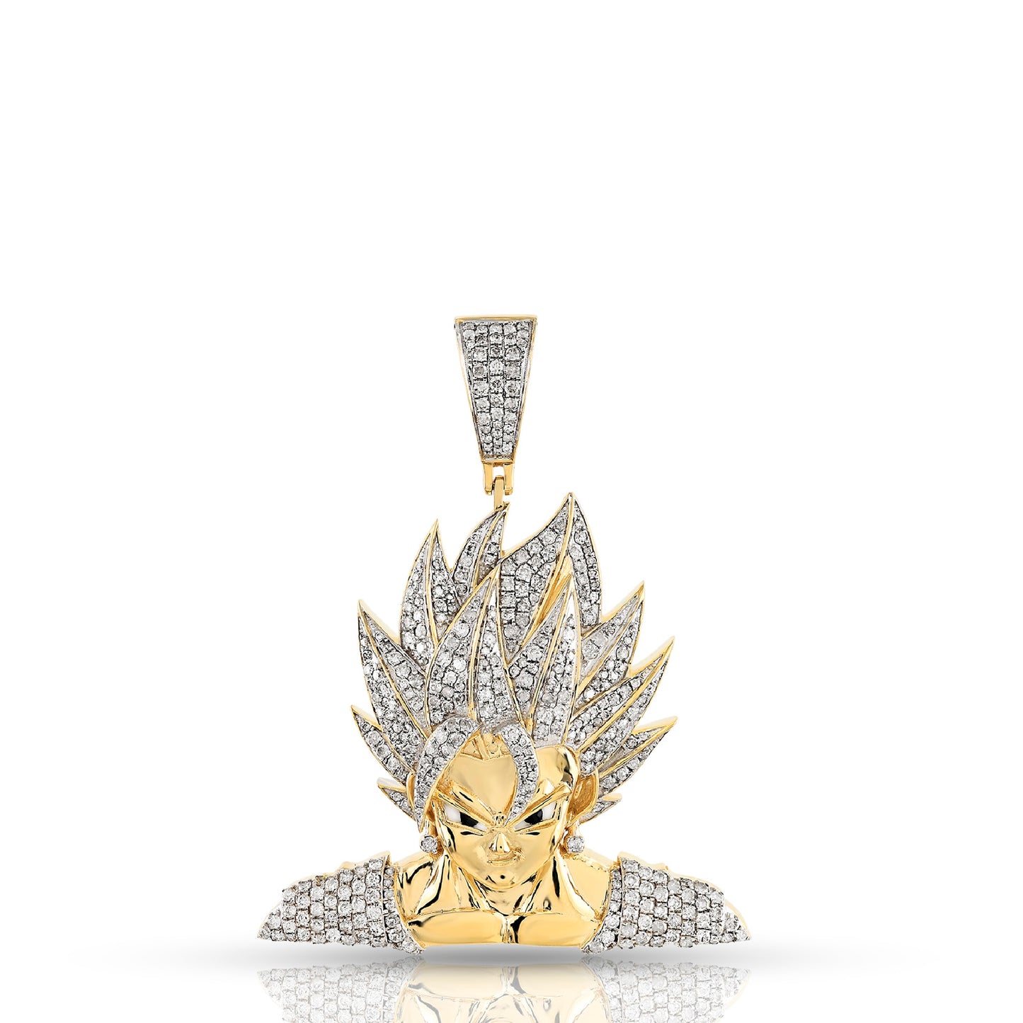 Super Saiyan Goku pendant made from 10KT Gold Pendant