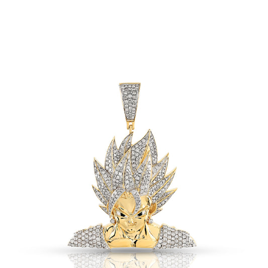 Super Saiyan Goku pendant made from 10KT Gold Pendant