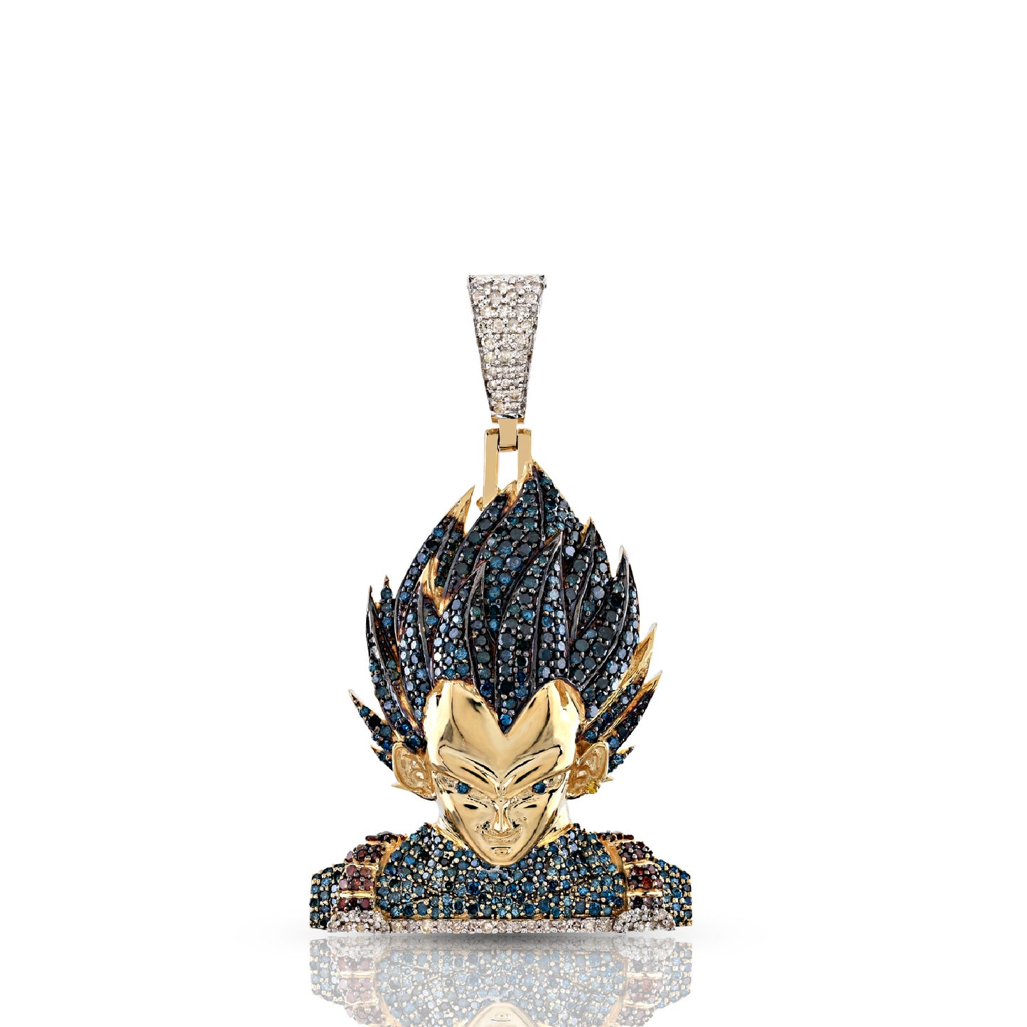 Dragon Ball Z Vegeta Blue Diamond Bust Pendant