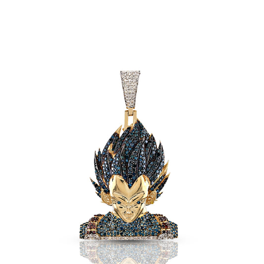 Dragon Ball Z Vegeta Blue Diamond Bust Pendant
