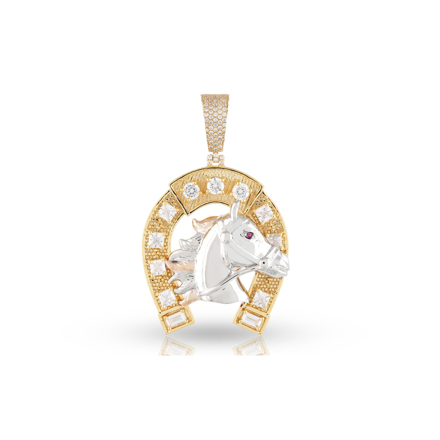 14K Yellow Gold Horse Head Pendant By Truth Jewel