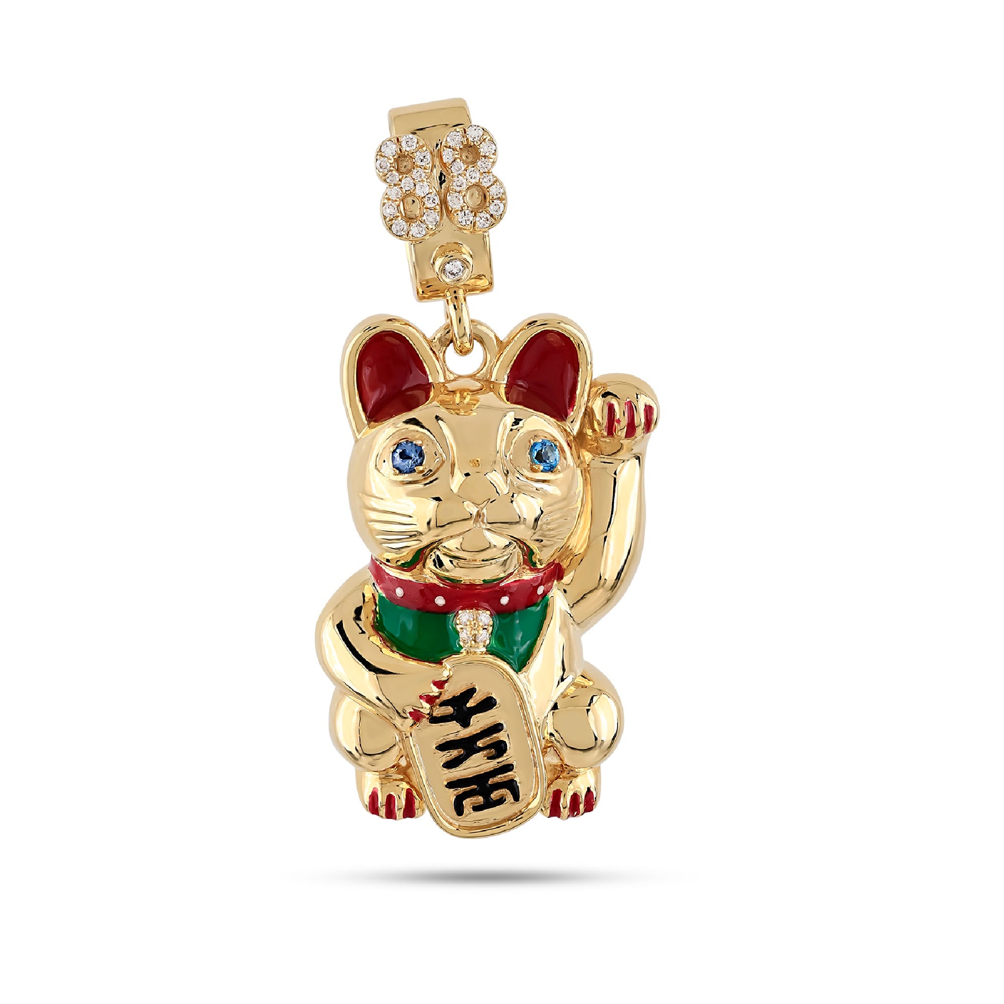 Lucky Cat Diamond Pendant | 0.20 CTW Gold Charm – Truth Jewel