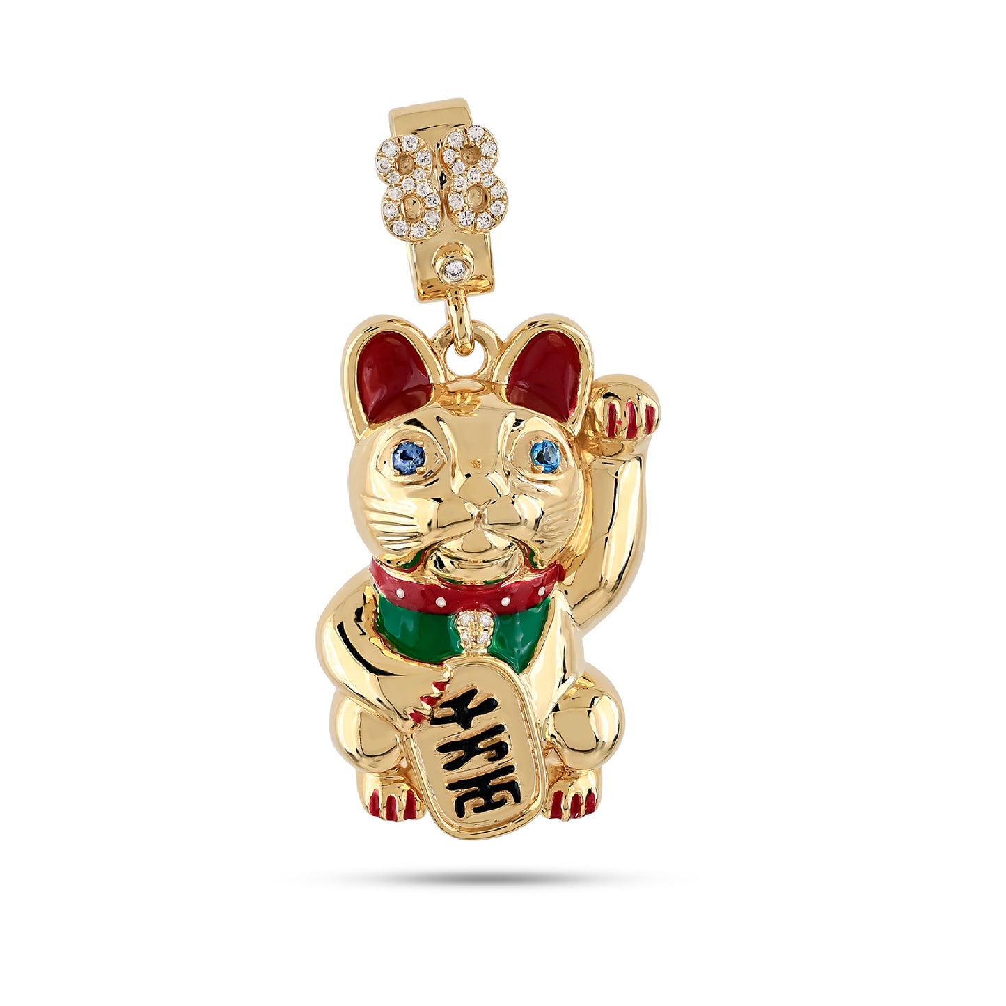 Cat Lucky Pendants & Charms in 10KT Yellow Gold