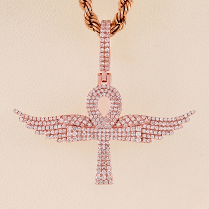 Rose gold ankh cross pendant