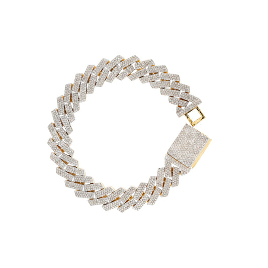 14mm Heavy Iced Diamond Cuban Link Bracelet By Truth Jewel
