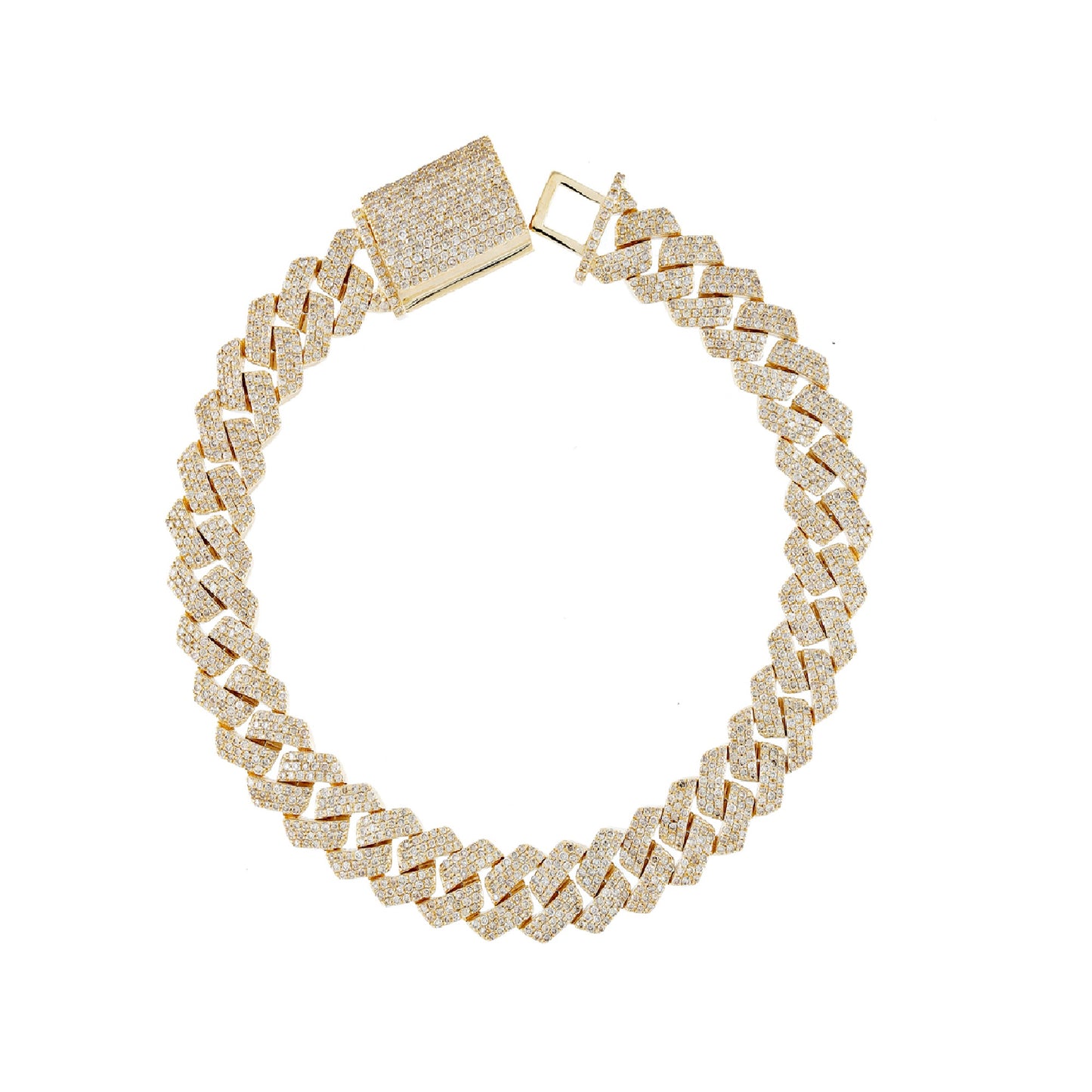 10mm Iced Diamond Cuban Link Bracelet 8.25 Inch By Truth Jewel