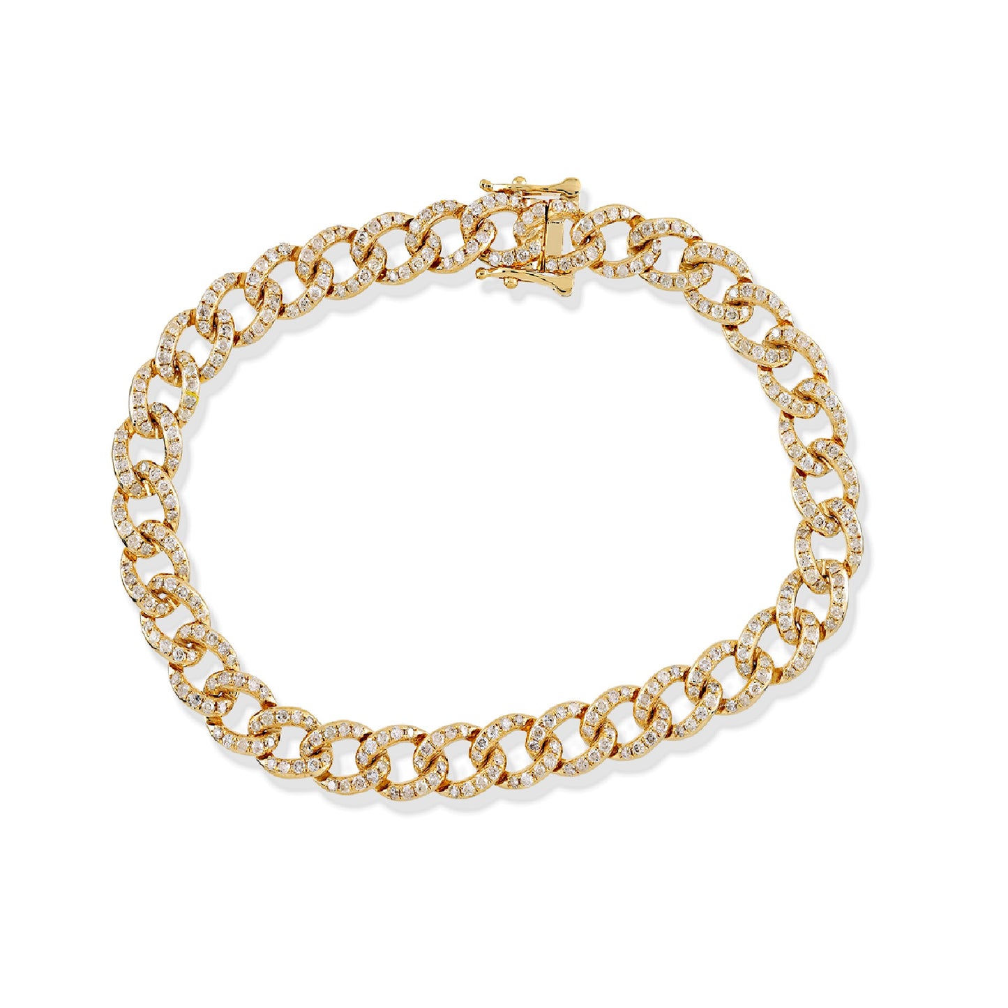 7mm Diamond Cuban Link Bracelet 7.5 Inch By Truth Jewel