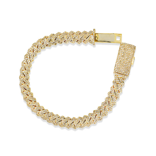 Heavy Iced Diamond Cuban Link Bracelet 8.5 Inch By Truth Jewel