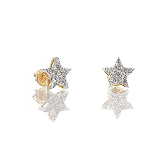 0.30ct Yellow Gold Star Earrings by Truth Jewel