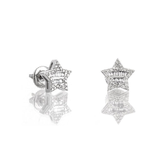 0.42ct White Gold Star Earrings by Truth Jewel