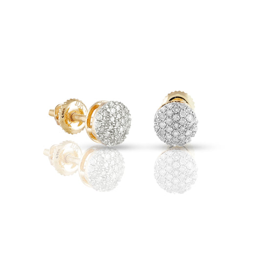 0.20ct Yellow Gold White Diamond Earrings by Truth Jewel