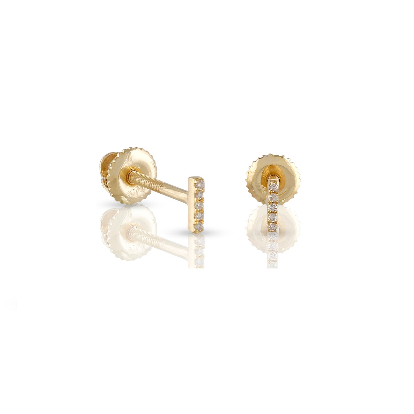 10kt Yellow Gold Initial Letter Earrings By Truth Jewel