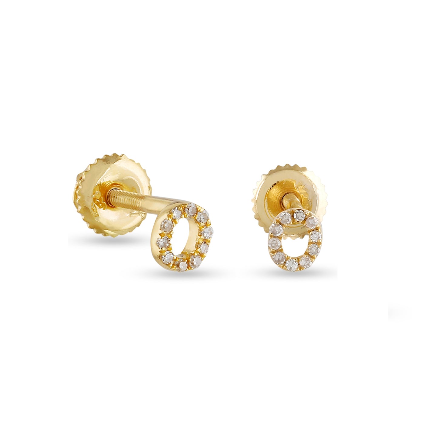 10kt Yellow Gold Initial Letter Earrings By Truth Jewel