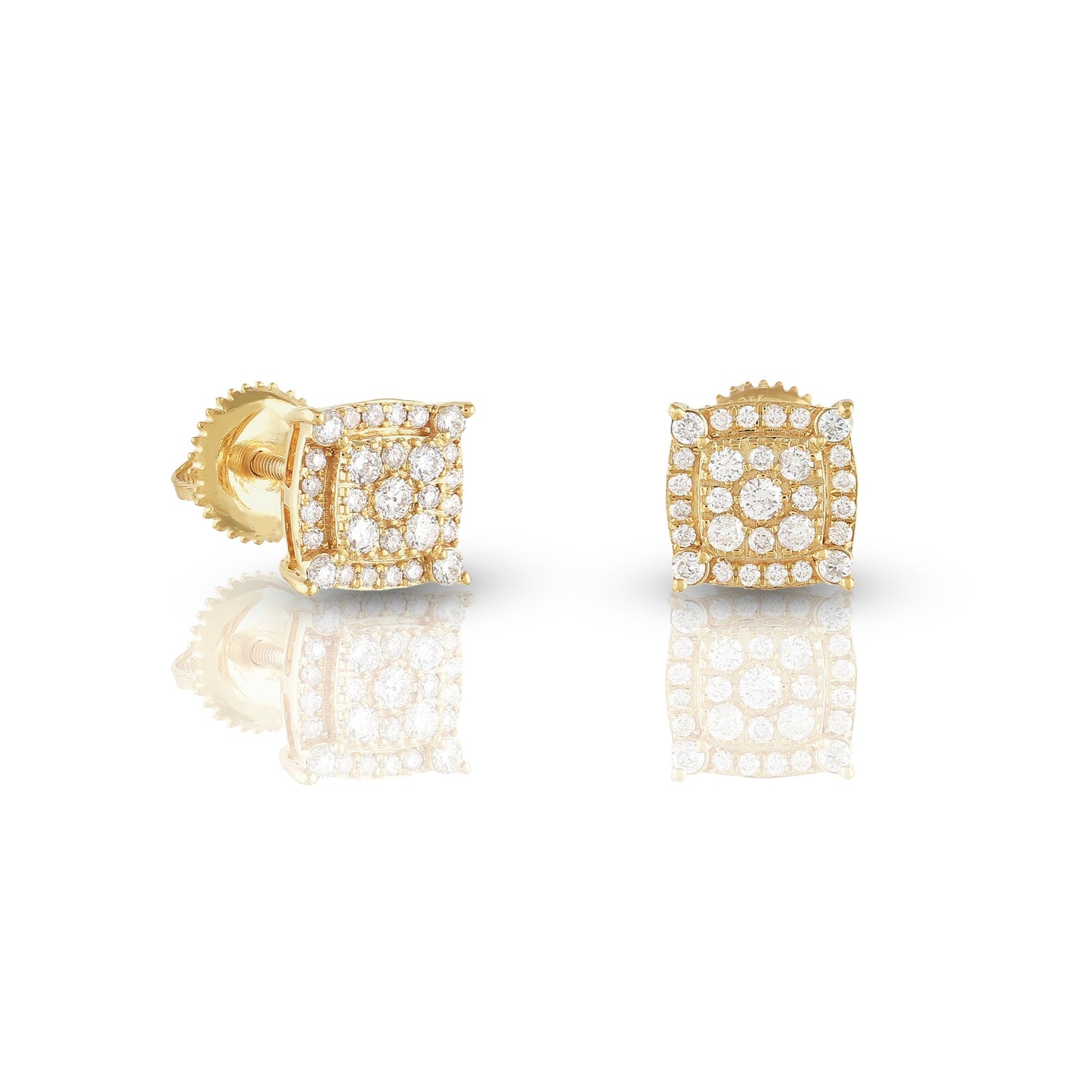0.35ct Yellow Gold Stud Earrings by Truth Jewel