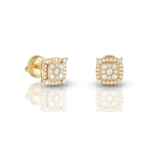 0.35ct Yellow Gold Stud Earrings by Truth Jewel