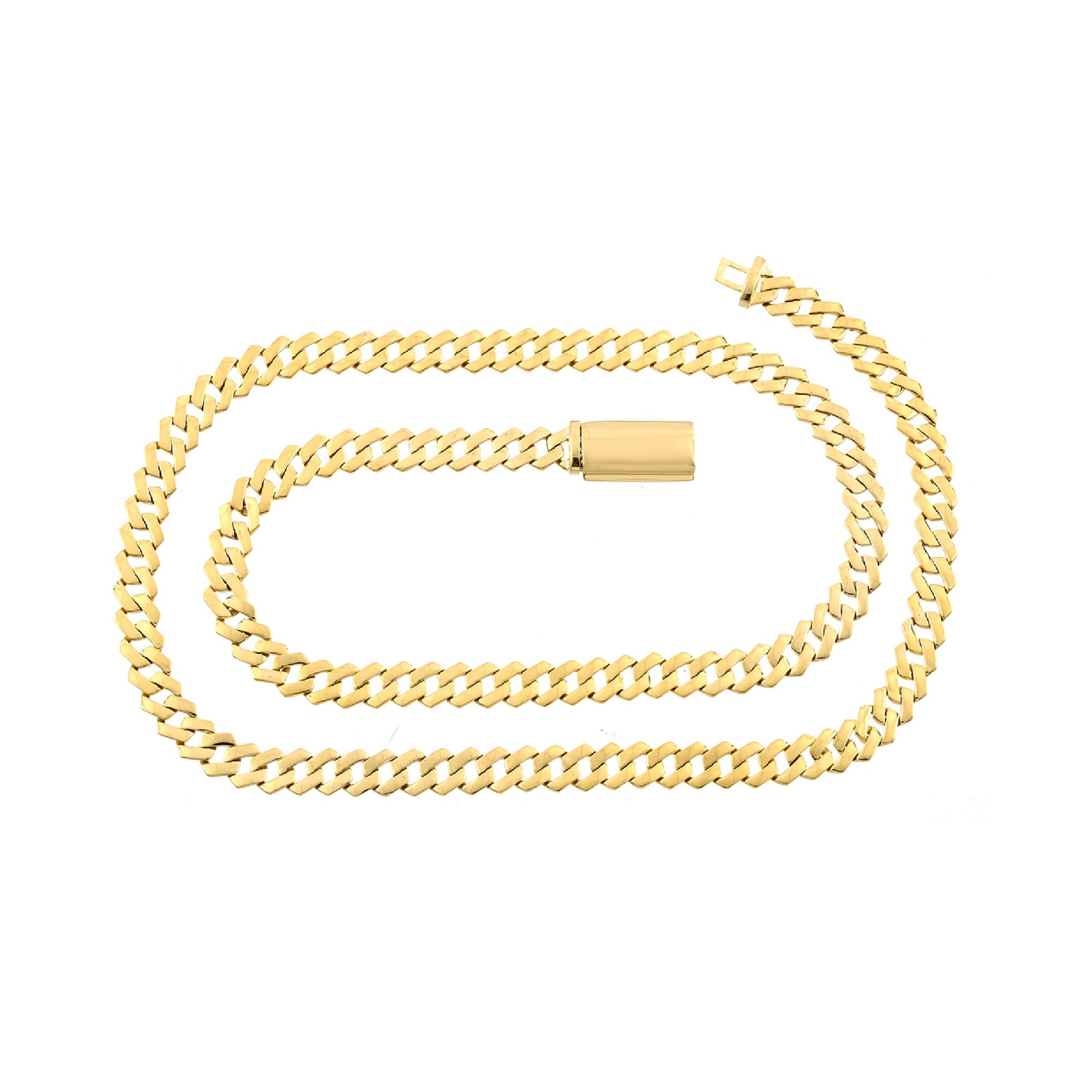 10K Yellow Gold 8mm Classic Cuban Link Chain