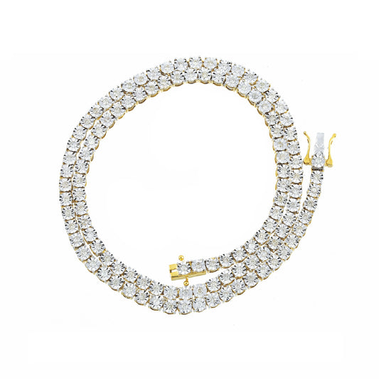 Bold Diamond Tennis Necklace By Truth Jewel
