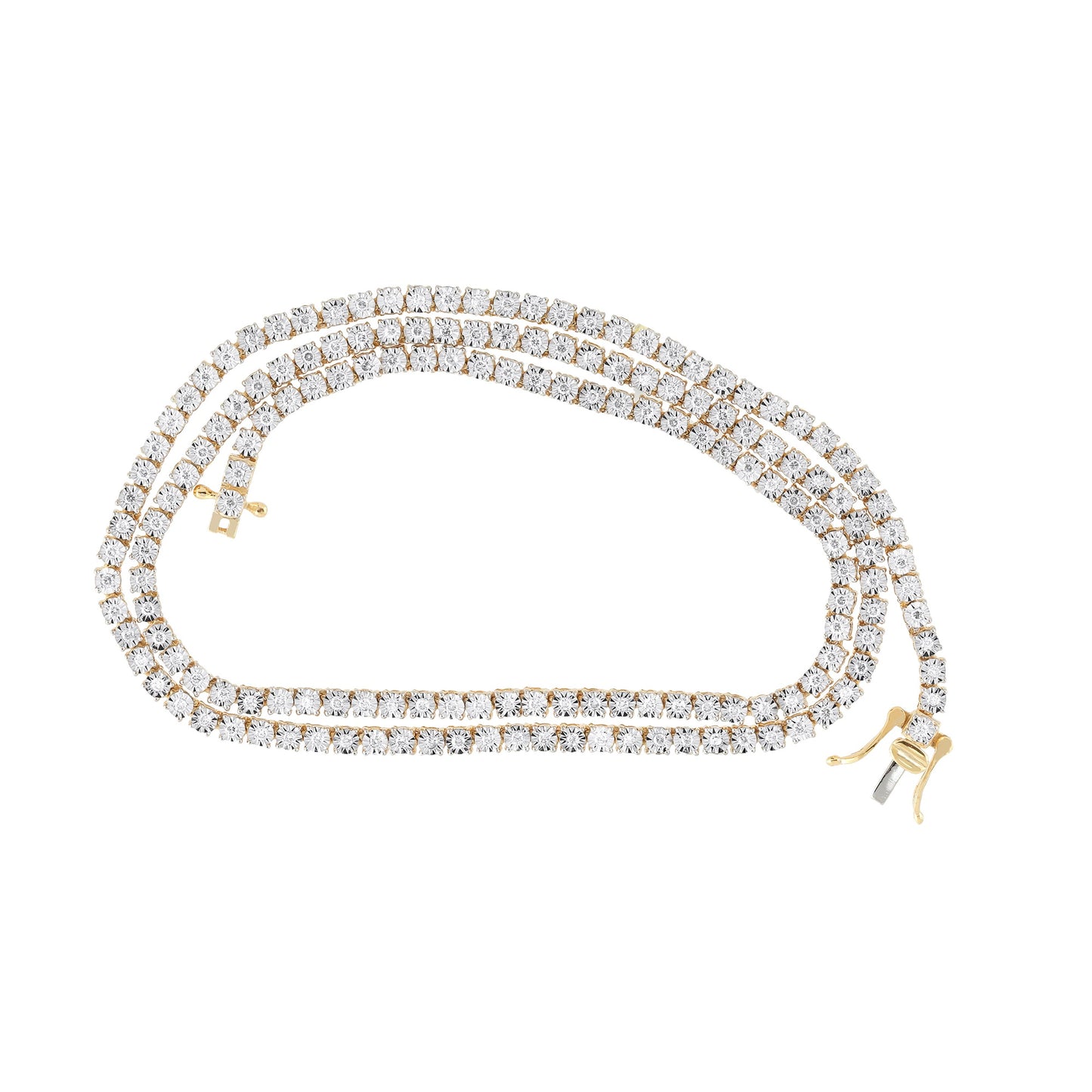 Sleek Diamond Tennis Chain in Gold By Truth Jewel