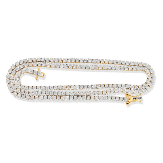 Delicate Gold Diamond Tennis Necklace By Truth Jewel