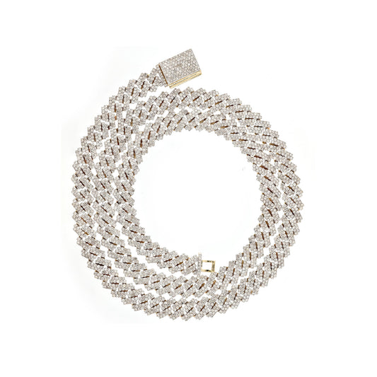 22Inch Fully Iced Diamond Cuban Link Necklace By Truth Jewel