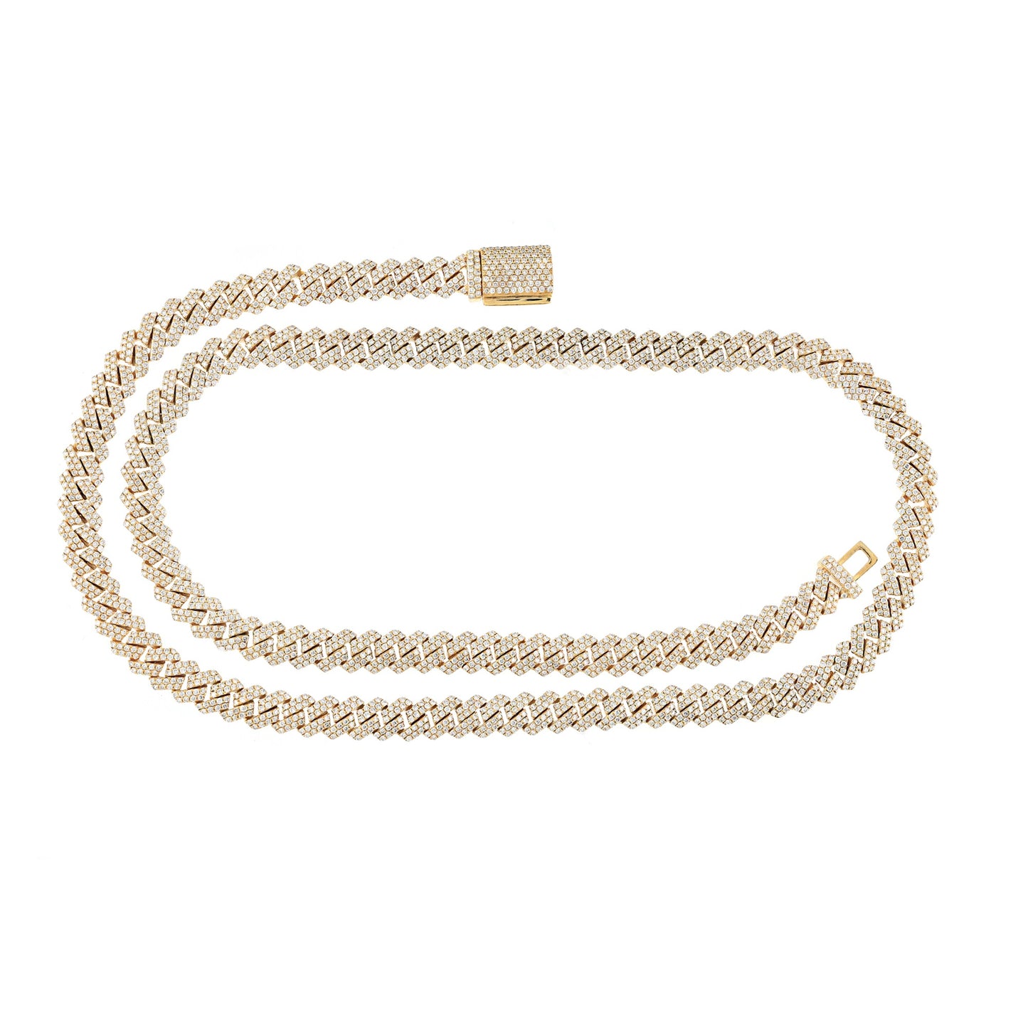 7mm Iced Diamond Cuban Link Necklace 22 Inch By Truth Jewel