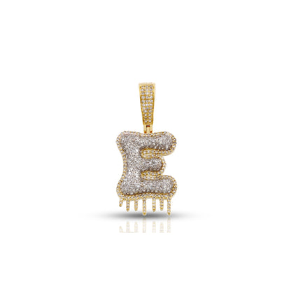 Yellow Gold Diamond Initial Letter Pendant