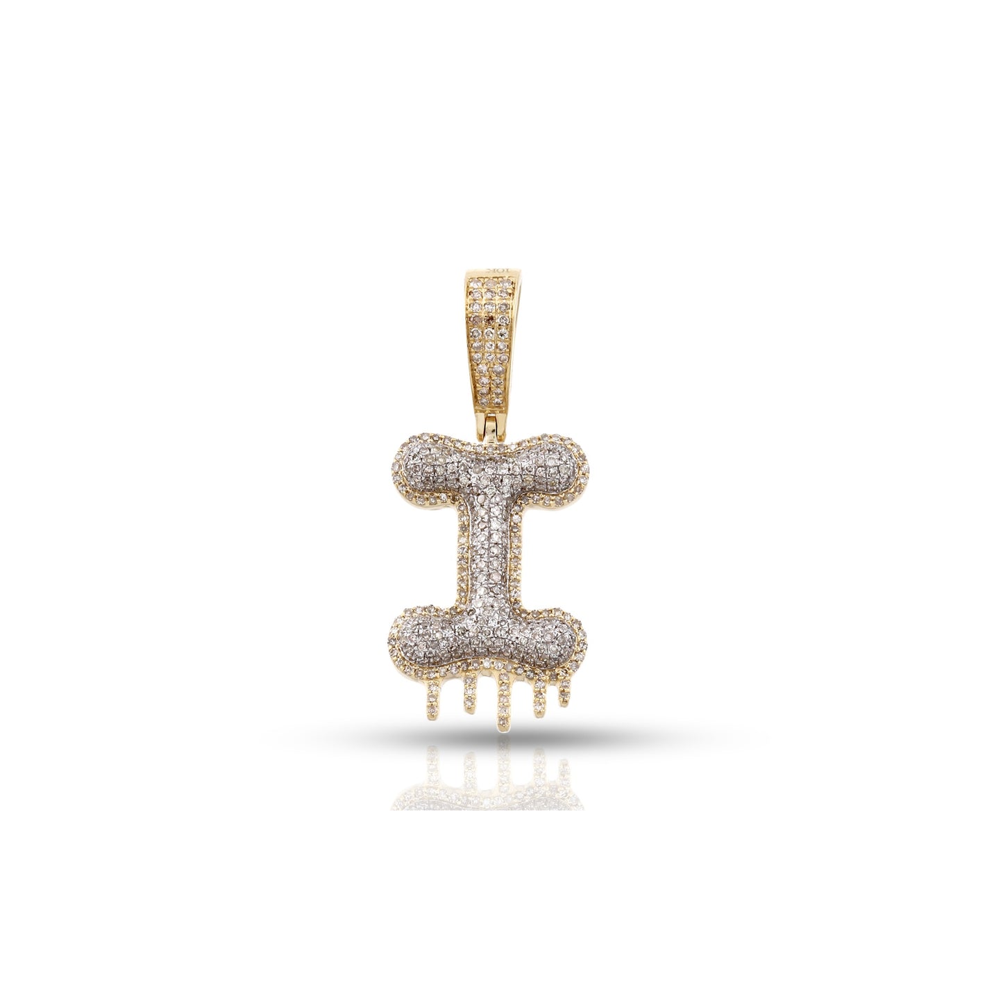 Yellow Gold Diamond Initial Letter Pendant