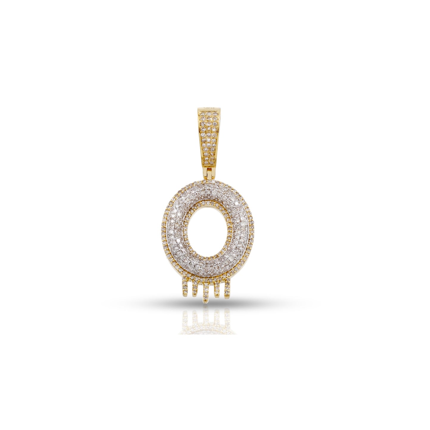 Yellow Gold Diamond Initial Letter Pendant