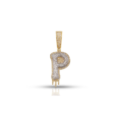 Yellow Gold Diamond Initial Letter Pendant