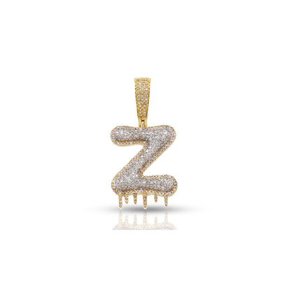 Yellow Gold Diamond Initial Letter Pendant