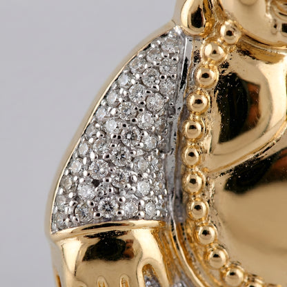 Buddha Gold pendant With Diamond